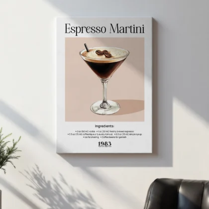 Wandbild – Espresso Martini Cocktail Rezept
