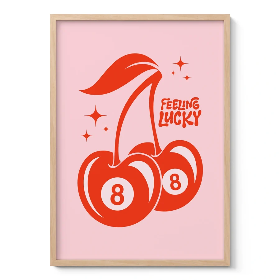 Retro paveikslas su vyšniomis – Feeling Lucky