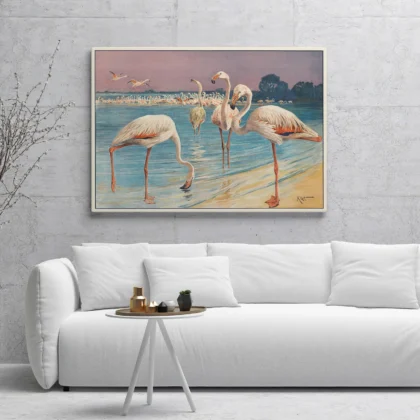 Flamingo Poster – Vintage Bird Art Print