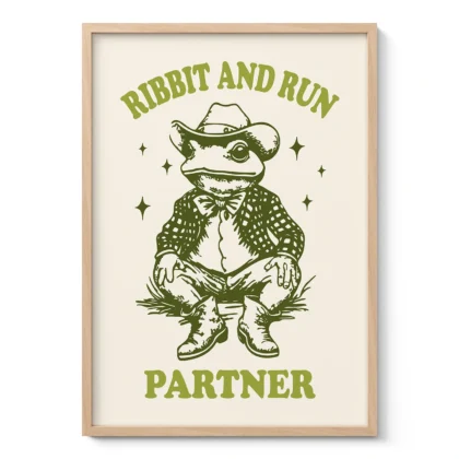 Frog Cowboy Wall Art