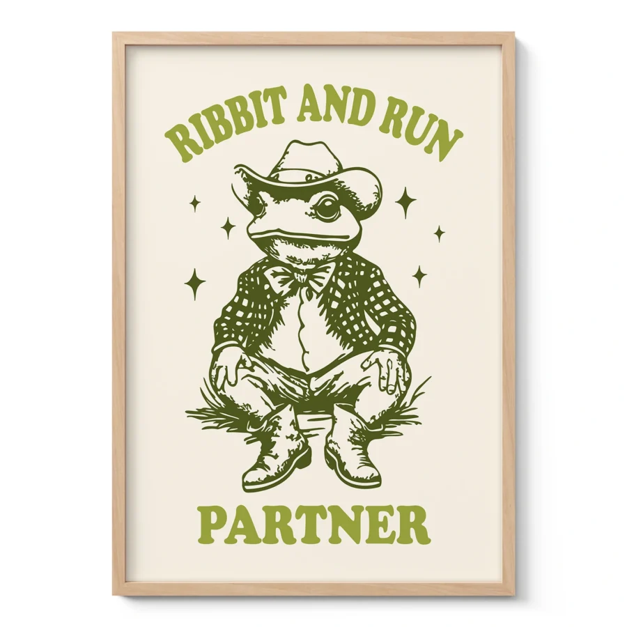 Frog Cowboy Wall Art