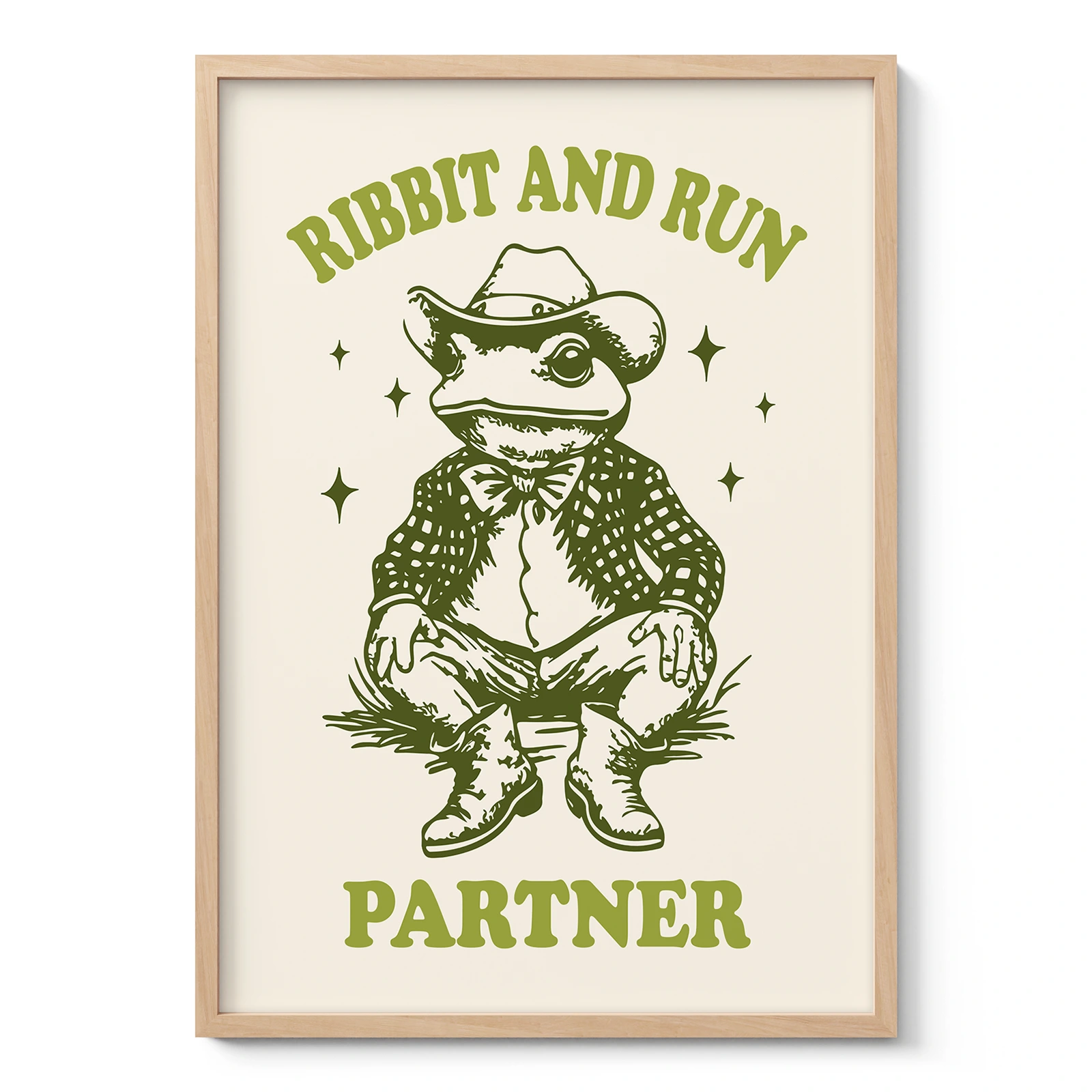 Frog Cowboy Wall Art