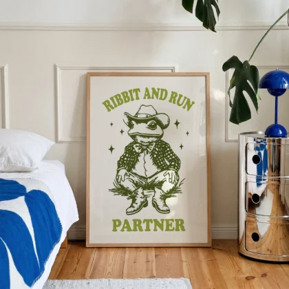 Frog Cowboy Wall Art