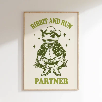 Frog Cowboy Wall Art