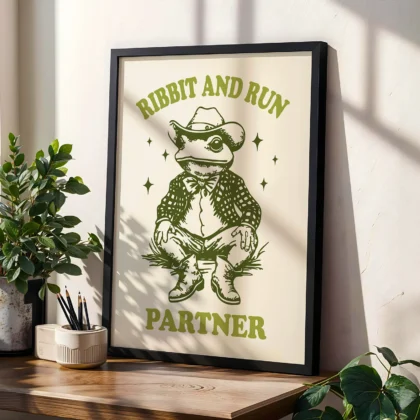 Frog Cowboy Wall Art