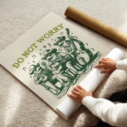 Frogs Wall Art – Do Not Worry, Just Be Hoppy