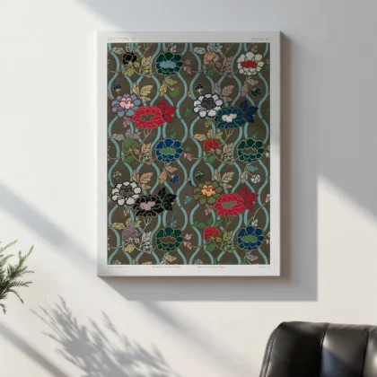 G. A. Audsley Japanese Floral Textile Pattern Print