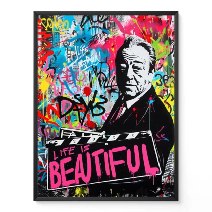 Graffiti Poster – Life Is Beautiful Wall Art