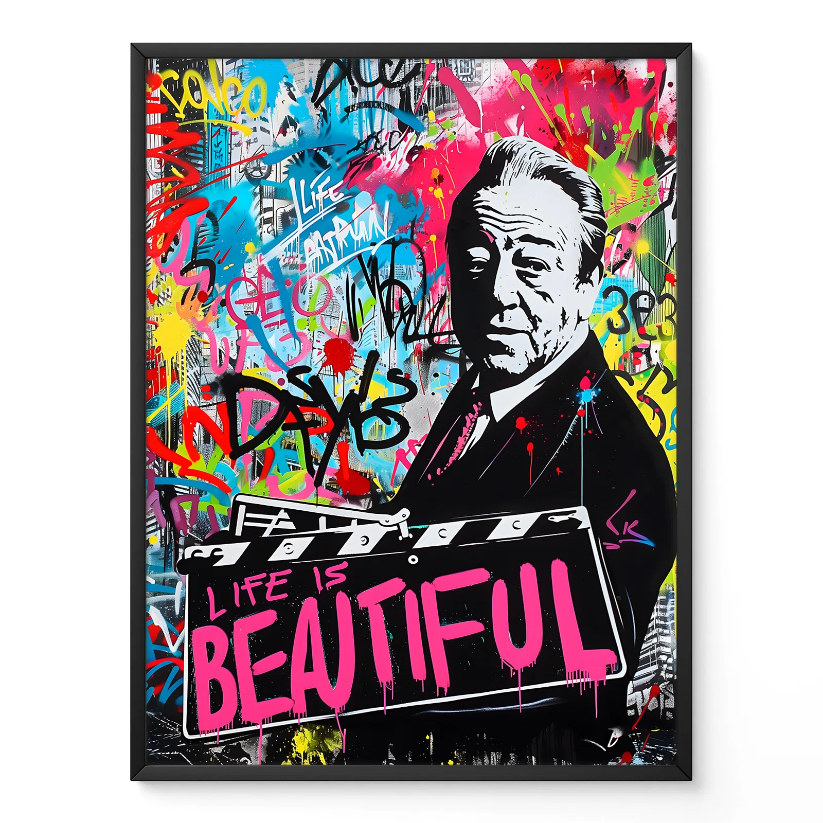 Graffiti Poster – Life Is Beautiful Wall Art