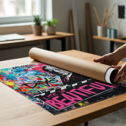 Graffiti Poster – Life Is Beautiful Wall Art