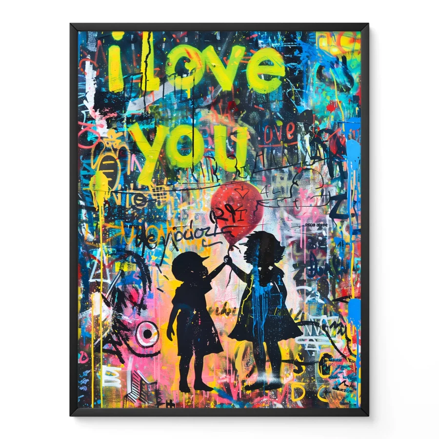 Graffiti Wandbild – I Love You