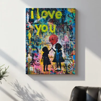 Graffiti Wandbild – I Love You