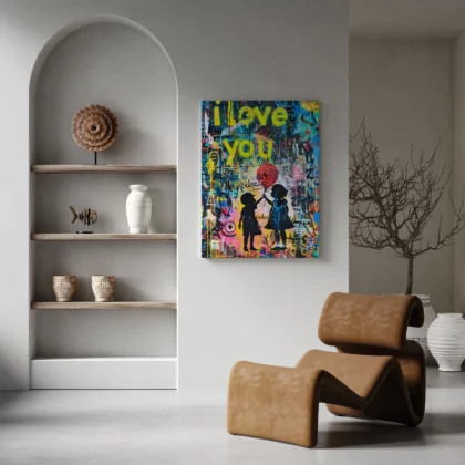 Graffiti Wandbild – I Love You