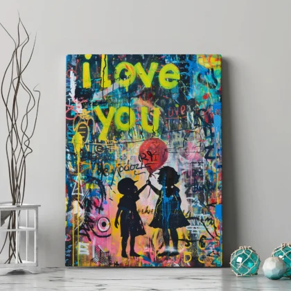 Graffiti Wandbild – I Love You