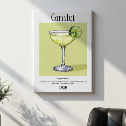 Wandbild – Gimlet Cocktail Rezept