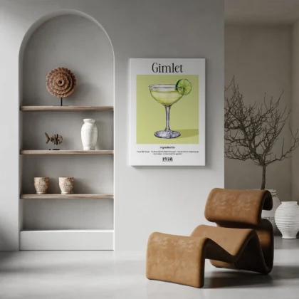 Wandbild – Gimlet Cocktail Rezept