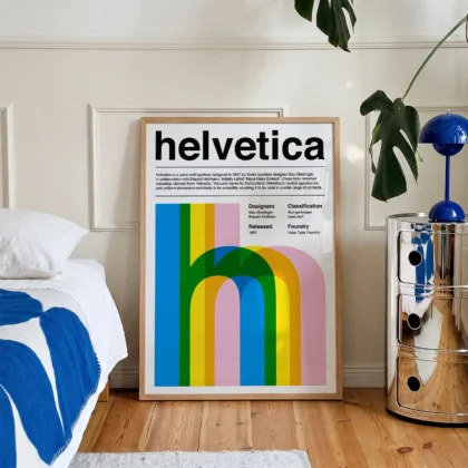 Typografie Wandbild – Helvetica