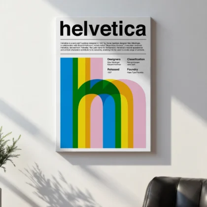 Typografie Wandbild – Helvetica