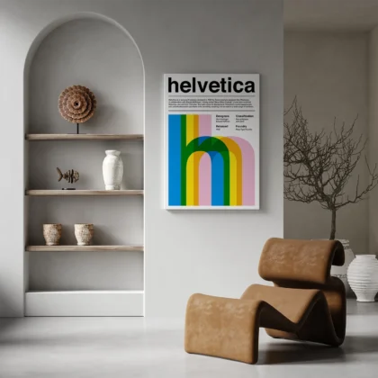 Typografie Wandbild – Helvetica