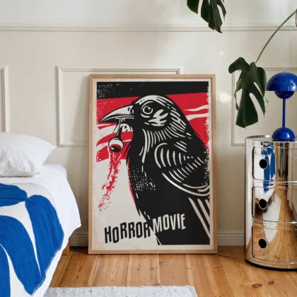 Horror Movie Wall Art – Crow Art Print