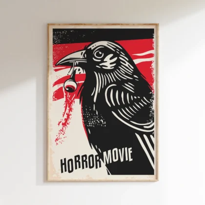 Horror Movie Wall Art – Crow Art Print