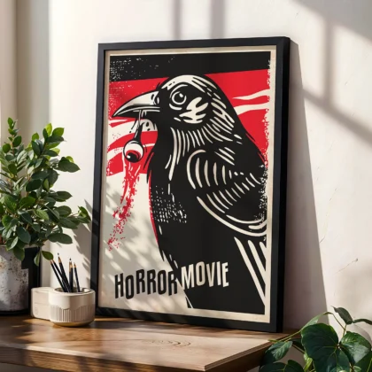 Horror Movie Wall Art – Crow Art Print