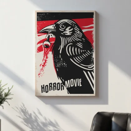 Horror Movie Wall Art – Crow Art Print