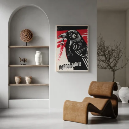 Horror Movie Wall Art – Crow Art Print