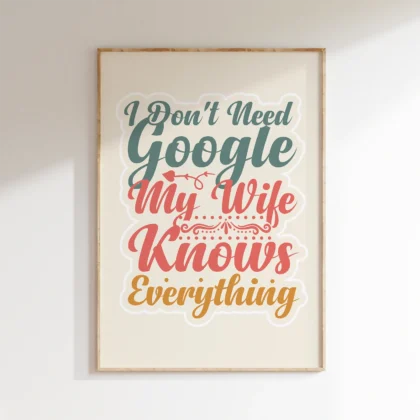 I Don’t Need Google, My Wife Knows Everything