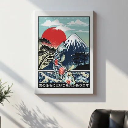 Japanese Koi Fish – Mount Fuji Print