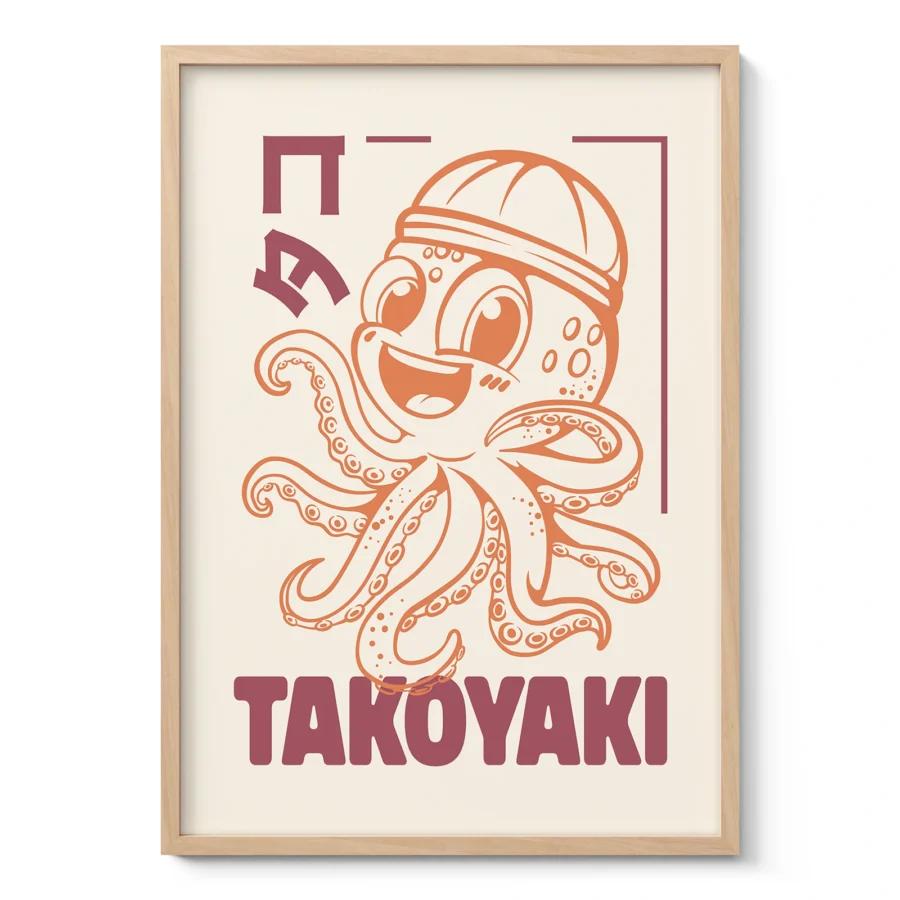 Japanese Food Wall Art – Takoyaki Octopus