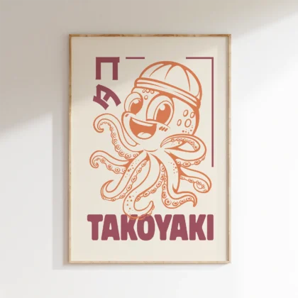 Japanese Food Wall Art – Takoyaki Octopus