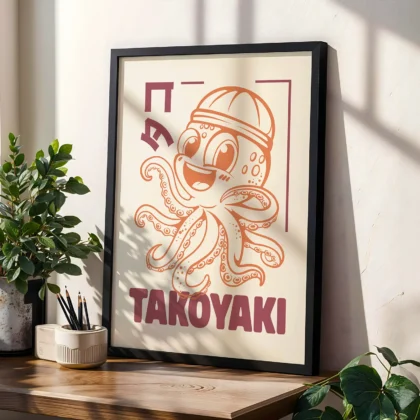 Japanese Food Wall Art – Takoyaki Octopus