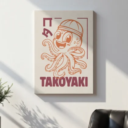 Japanese Food Wall Art – Takoyaki Octopus