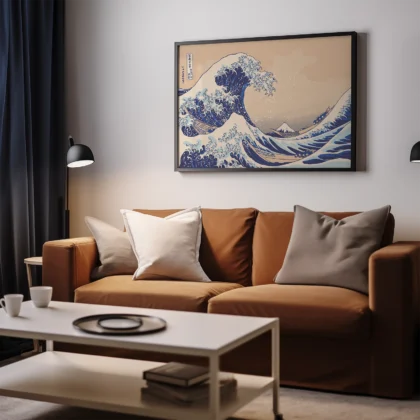 Die große Welle vor Kanagawa – Hokusai Wandbild
