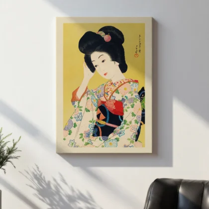Departing Spring, Japanese Woman by Hasui Kawase