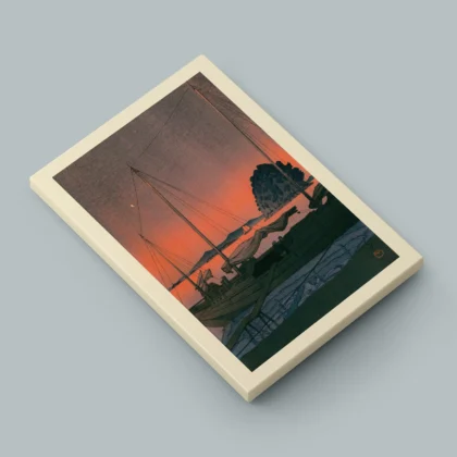 Sonnenuntergang im Hafen – Hasui Kawase Wandbild