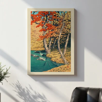Herbst in Oirase – Hasui Kawase Wandbild