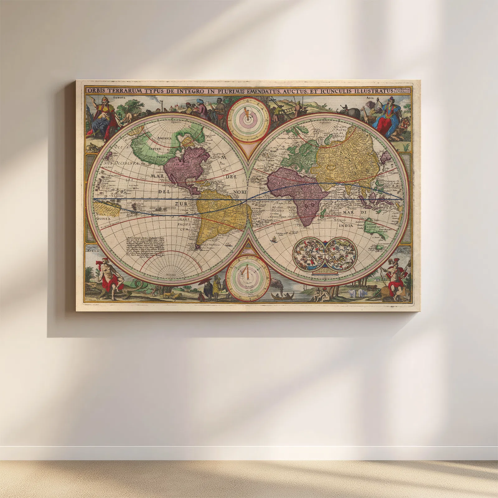 Vintage World Map – Poster or Canvas Print