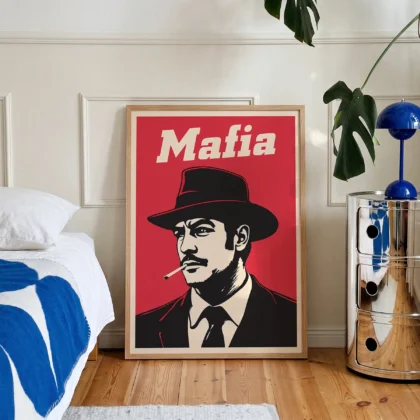 Retro stiliaus paveikslas – Mafia