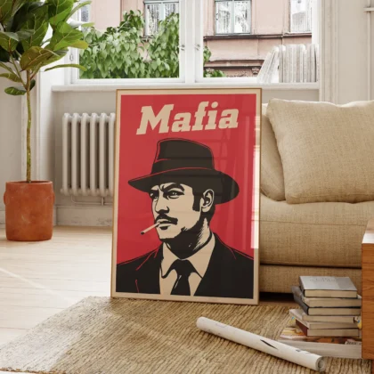 Retro stiliaus paveikslas – Mafia
