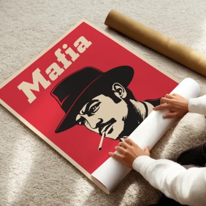 Retro stiliaus paveikslas – Mafia