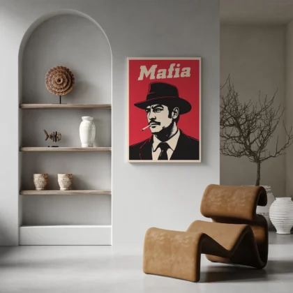 Retro stiliaus paveikslas – Mafia