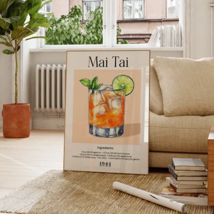 Wandbild – Mai Tai Cocktail Rezept