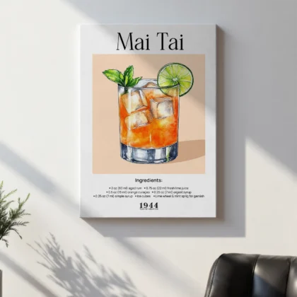 Wandbild – Mai Tai Cocktail Rezept