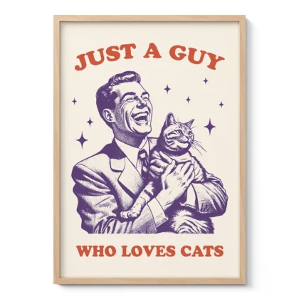 Man with Cat – Just a Guy Who Loves Cats