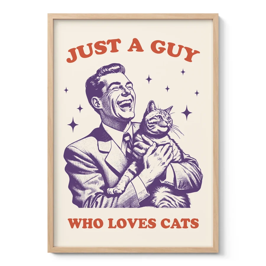 Man with Cat – Just a Guy Who Loves Cats