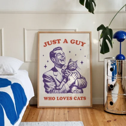 Man with Cat – Just a Guy Who Loves Cats