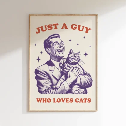 Man with Cat – Just a Guy Who Loves Cats