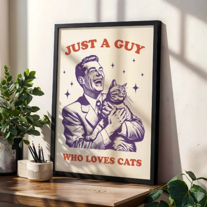 Man with Cat – Just a Guy Who Loves Cats